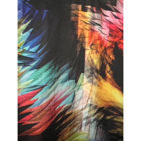 Ted Baker Top Multicolor 2 Medium Dolman Sleeve Colorful Front Stretch - Picture 2 of 7